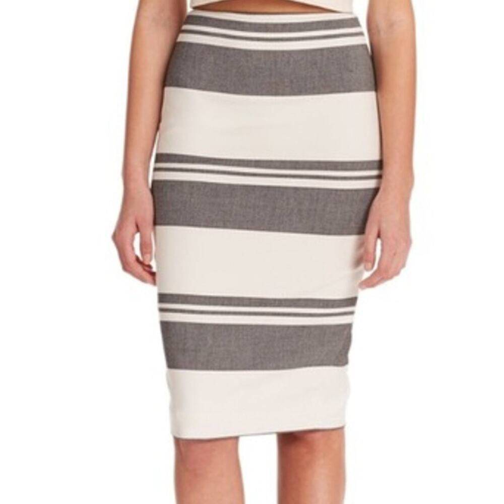 Elizabeth and James Aisling Striped Pencil Skirt